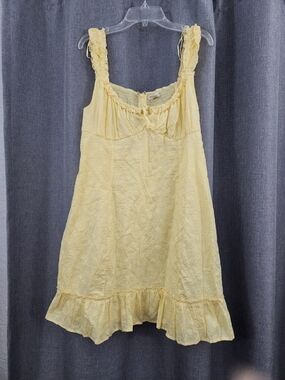 NWT Yellow Embroidered Ruffle Sundress